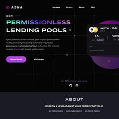 Dashboard DeFi Pool Lending